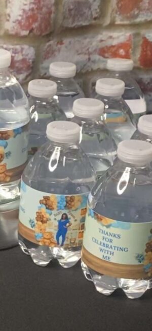 Custom Baby Shower Water Bottle Label