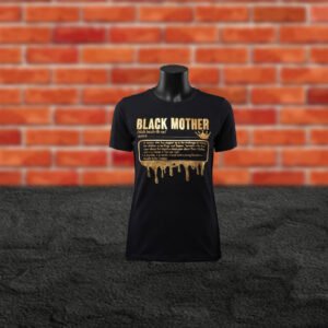 Embroidered Black Mother T-Shirt
